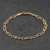 Second Hand 9ct Yellow Gold Celtic 7.5 Inch Chain Bracelet 41281927