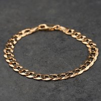 Second Hand 9ct Yellow Gold 7.5 Inch Curb Chain Bracelet 41281989