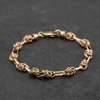 Second Hand 9ct Yellow Gold 7.5 Inch Fancy Chain Bracelet 41282005