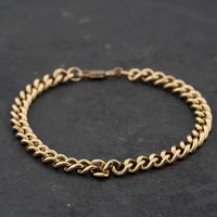 Second Hand 9ct Yellow Gold 8 Inch Curb Chain Bracelet 41282006