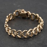 Second Hand 9ct Yellow Gold 7 Inch Fancy Chain Bracelet 41282007
