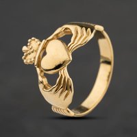 Second Hand 9ct Yellow Gold Claddagh Ring 41342549