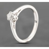 Second Hand 9ct White Gold 0.25ct Brilliant Cut Diamond Solitaire Ring 41383124