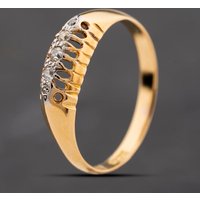Second Hand Vintage Yellow Gold 0.08ct Diamond Five Stone Ring 41384301