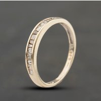 Second Hand 9ct White Gold 0.25ct Diamond Half Eternity Ring 41384480