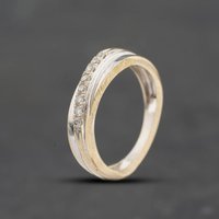 Second Hand 9ct White Gold Diamond Crossover Twist Ring 41384918