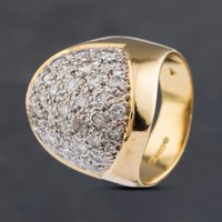 Second Hand 18ct Yellow Gold 1.50ct Brilliant Cut Diamond Domed Cluster Ring 41481913