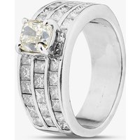 Second Hand Platinum 2.90ct Diamond Shoulder Set Solitaire Ring 41481916