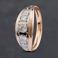 Second Hand 14ct Rose Gold 0.65ct Brilliant Cut Diamond Five Stone Ring 41481921