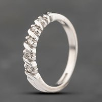 Second Hand 18ct White Gold 0.15ct Diamond Five Stone Ring 41482377