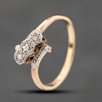 Second Hand Vintage Yellow Gold Three Stone Ring 41482412