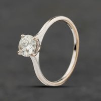 Second Hand 18ct White Gold Diamond Four Claw Solitaire Ring 41482530