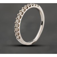 Second Hand 18ct White Gold 0.30ct Diamond Half Eternity Ring 41482549