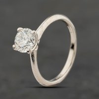 Second Hand Platinum Certificated 1.20ct Brilliant Cut Diamond Four Claw Solitaire Ring 41482555