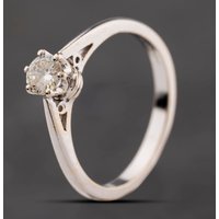 Second Hand 18ct White Gold 0.25ct Brilliant Cut Diamond Solitaire Ring 41482708