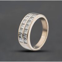 Second Hand 18ct White Gold 0.75ct Diamond Two Row Ring 41482780