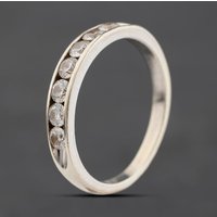 Second Hand 9ct White Gold 0.62ct Brilliant Cut Diamond Half Eternity Ring 41482900