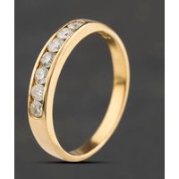 Second Hand 18ct Yellow Gold 0.33ct Brilliant Cut Diamond Channel Set Half Eternity Ring 41482922