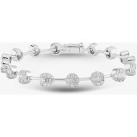 Second Hand 14ct White Gold 2.40ct Diamond Cluster Bracelet 4307125