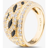 Second Hand 18ct Yellow Gold Black Onyx & 1.49ct Diamond Fancy Dress Ring 43091027
