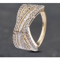 Second Hand 9ct White Gold 1.00ct Diamond Crossover Ring 43121204