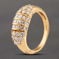 Second Hand 18ct Yellow Gold 1.26ct Diamond Cluster Ring 43121241