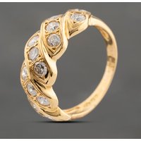 Second Hand 14ct Yellow Gold 1.04ct Brilliant Cut Diamond Multi Row Dress Ring 43121244