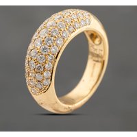 Second Hand 18ct Yellow Gold 1.01ct Brilliant Cut Diamond Graduated Five Row Ring 43121245