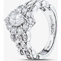 Second Hand Platinum 0.92ct Diamond Marquise Cluster Ring 43121297