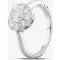 Second Hand Platinum 1.00ct Brilliant Cut Diamond Heart Cluster Ring 4312327