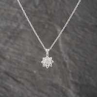 Second Hand Platinum 1.00ct Brilliant Cut Diamond Round Pendant & 16 Inch Prince Of Wales Chain 43141250