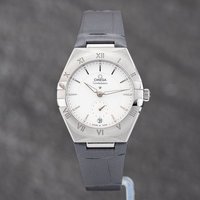 Second Hand OMEGA Ladies Constellation Grey Leather Strap Watch 131.13.34.20.02.001