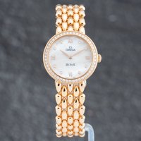 Second Hand OMEGA Ladies De Ville Prestige 18ct Rose Gold Bracelet Watch 42455276055004