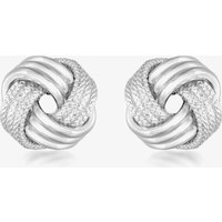 T.H.Baker Women's Sterling Silver 11mm Textured Knot Stud Earrings 8.55.6439