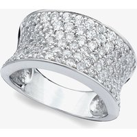 Crislu Silver Clear CZ Pavé Curve Band 907855R70CZ