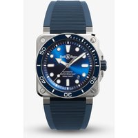 Bell & Ross Mens BR-03 Diver Blue Steel Watch BR03A-D-BLU-ST/SRB