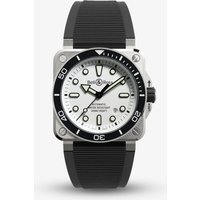 Bell & Ross Mens BR-03 Diver White Steel Watch BR03A-D-WH-ST/SRB