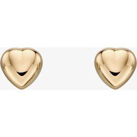 9ct Yellow Gold Heart Stud Earrings GE2213