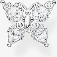 THOMAS SABO Women's Sterling Silver Cubic Zirconia Butterfly Single Stud Earring H2195-051-14