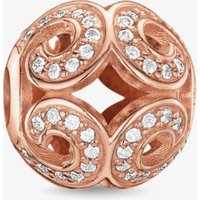 THOMAS SABO Women's Rose Gold Plated Cubic Zirconia Glittering Wave K0027-416-14