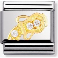 Nomination CLASSIC Gold Zodiac Cubic Zirconia Aquarius Charm 030302/11