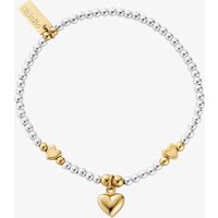 ChloBo Ladies Silver & Gold Golden Moments Of Love Bracelet GMBVAL25