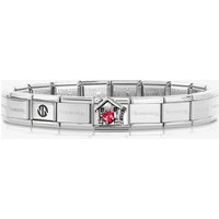 Nomination CLASSIC Silver Red Heart House Charm Bracelet 530300 SI & 330327/32