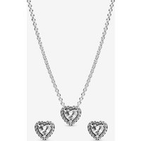 PANDORA Elevated Heart Jewellery Set 398425C01-45 & 298427C01
