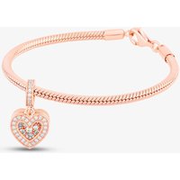 Rosa Lea Double Heart Dangle Charm & Bracelet AM-2THB032006 & AM-2THB013506