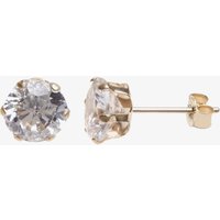 9ct Yellow Gold Cubic Zirconia Round Stud Earrings SE305