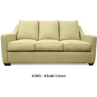 Quick Ship Victoria Chemical Free Sofa - Natural Fabric Sofa - The Futon Shop-3 Seat Sofa-Green Linen - 630G