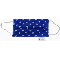 Double Layer Mulberry Silk Face Mask With Organic Cotton Blue Dots Print For Children - Small