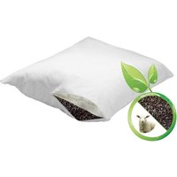 Organic Wool & Organic Buckwheat Bed Pillow-Travel Size (12" x 16")-Side