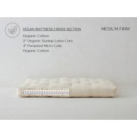 Full Loveseat Latex Futon Couch Mattress Med Firm - Vegan Eco Support